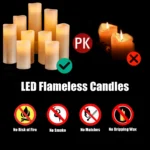 9-180pcs LED Candles with Flickering Flameless Candles Battery Operated Pillar Candles Wedding Decoration Candlelight Christmas - Image 6