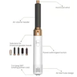 5in1 Electric Hair Dryer Blow Curler Set Detachable Styler Hot Air Brush Salon - Image 8