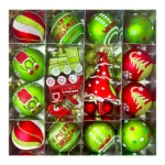 34/12/9pcs Grinch Christmas Ball Decorations Green Monster Xmas Tree Ornaments Green Painted Xmas Ball Set Christmas Home Decor - Image 21