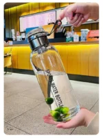 2L Large Capacity Glass Water Bottle Transparent Milk Juice Cup Outdoor Portable Leakproof Drinkware Tea Water Glass Bottle 2L - Image 9