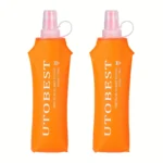 UTOBEST 250ML/500ML 2Pcs Foldable Outdoor Sports TPU Soft Water Bottles, Ultra-Lightweight, Portable, and Suitable for Camping - Image 8