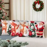 4pcs Merry Christmas Cushion Cover Home Decorations - Image 14