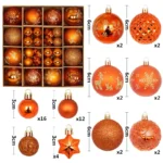 44Pcs 3/6CM Christmas Ball Christmas Tree Decoration Ornaments for Home Decor - Image 20