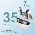 Wireless Earbuds, Bluetooth 5.3 Headphones In Ear with Dual Mic, 35H Wireless Earphones Sport with ENC Noise Canceling Mic.