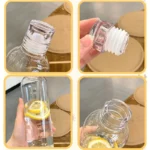 Simple Water Bottle With Time Scale For Tour Outdoor Sports And Travel Leak Proof Seal School Water Bottles for Girls Milk Juice - Image 4