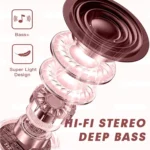 Heart-shaped Rotatable Wireless Bluetooth Earphones HIFI Sound Headphones Touch Control Earbuds Gaming Headsets - Image 2