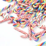 10/30/50Pcs Mini Candy Cane Christmas Decoration Red White Resin Candy DIY Crafts Xmas Pendant Navidad - Image 6