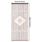 90X190Cm Wooden Bamboo Beaded Door Curtain Beaded String Screen Divider UK STOCK - Image 6