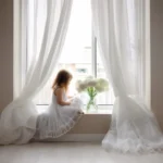 White Sheer Curtains Drapes 132CM Width for Living Room Grommet Top Lightweight Airy Gauzy Light Filtering Window Treatments - Image 24