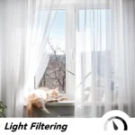 White Sheer Curtains Drapes 132CM Width for Living Room Grommet Top Lightweight Airy Gauzy Light Filtering Window Treatments - Image 9