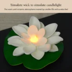 Blessing Water Lily Candle Light Floating Pool Light Waterproof LED Lifelike Floating Lamp Electronic LED Colorful Lotus Lantern - Image 3