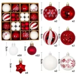 44Pcs 3/6CM Christmas Ball Christmas Tree Decoration Ornaments for Home Decor - Image 17