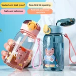 400ml Kids Water Sippy Cup With Straw Cartoon Water Bottles Outdoor Portable Drink Bottle Children's Lovely Cup Leakproof Water