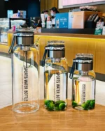 2L Large Capacity Glass Water Bottle Transparent Milk Juice Cup Outdoor Portable Leakproof Drinkware Tea Water Glass Bottle 2L - Image 19