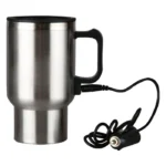 450ml Car Heating Cup Stainless Steel Electric In-car Travel Heating Cup 12V Heated Thermos Mug for Hot Water Tea Coffee Making - Image 2