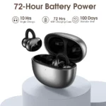 UYUXIO BT 5.4 Clip on Earbuds Wireless Open Ear Headphone with 72H Play Time Long-Battery Life Over Ear Buds for Sport Workouts - Image 2