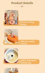 580ml Tritan Cute Capybara Space Cup with Hand-held Ring BPA-Free Portable Camper Water Bottle with Straw and Strap Juice Cup - Image 11