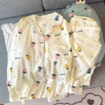 Pink Bow Dtie Design Pajamas for Women Long Sleeve Top & Elastic Waist Pants Pajamas Set Harajuku Style Casual - Image 16