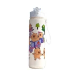 800ml Capybara Insulated Water Bottle with Straw & Handle Portable Sports Drinking Bottle Kawaii Water Cup for Boys Girls Daily - Image 11