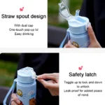 700ml Capybara Cute Water Cup with Straw & Handle Kawaii Travel Water Bottle Large Capacity Drinking Bottle for Fitness Sports - Image 6