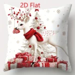 1pcs 2D Christmas Pillow Cover Xmas Party Decoration - Image 32