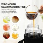 2L Large Capacity Glass Water Bottle Transparent Milk Juice Cup Outdoor Portable Leakproof Drinkware Tea Water Glass Bottle 2L - Image 15