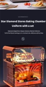 10L Large Capacity Electric Air Fryers Oil-free Automatic Household Kitchen 360°Baking Convection Oven Deep Fryer without Oil - Image 10