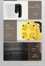 2025 Multifunctional 220V air fryer household transparent visualization fully automatic air fryer small capacity electric fryer - Image 22