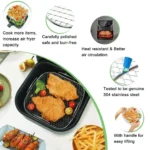 Multi-layer Detachable Grill Rack Air Fryer Baking Rack Square/Round/Rectangle Oven Grill Racks ,Meat Injector ,kitchen Gadgets - Image 5