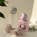 Spherical Scented Candles in Curved Tin Cans Smokeless Soy Wax Wedding Favors Photo Props Home Ambiance Decor - Image 2