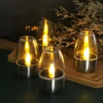 LED Solar Candles Light Flameless Rechargeable Night Light For Wedding Party Garden Decor Outdoor Waterproof Solar Candles Lamp - Image 24