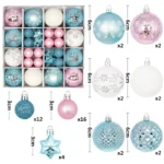 44Pcs 3/6CM Christmas Ball Christmas Tree Decoration Ornaments for Home Decor - Image 18