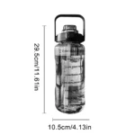 2L Sport Water Bottle With Straw Portable Leak-Large Capacity Water Cup With Motivational Quote Time Marker - Image 6