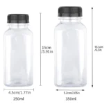 Plastic Juice Bottle 250ml/350ml Empty Bottle with Caps for Juicing Drinks Smoothies - Image 3