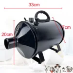 VickyHome Pet Dog Cat Grooming Hairdryers Professional 2800W Variable Speed Powerful Efficient Hair Fur Blower Dryer,3 Nozzles - Image 25