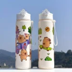 800ml Capybara Insulated Water Bottle with Straw & Handle Portable Sports Drinking Bottle Kawaii Water Cup for Boys Girls Daily - Image 7