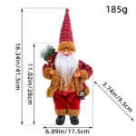 1~4PCS 2025 Christmas Decoration for Home Santa Claus Plush Doll 30cm Navidad Party Decor Xmas Ornaments New Year Gift - Image 6