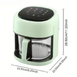 4.5L Smart Electric Air Fryers Oil-free Automatic Household Kitchen 360°Baking Convection Oven Deep Fryer Visible Window EU 220V - Image 8