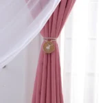 2-Panel Pink Starry Night Blackout Curtains 2 Layer Hollow-Out Star Design Light Blocking Drapes For Bedroom Elegance Curtains - Image 9