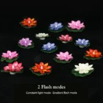 Blessing Water Lily Candle Light Floating Pool Light Waterproof LED Lifelike Floating Lamp Electronic LED Colorful Lotus Lantern - Image 4