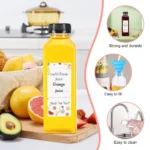 500ML Juice Bottles with Caps Clear Empty Reusable Bottles with Brush Funnel and Labels for Smoothies and Other Beverages YY177 - Image 4
