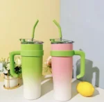 New Insulated Cup Bingba Cup 304 Stainless Steel Water Cup for Girls with Straw Large Capacity 1.2L - Image 5