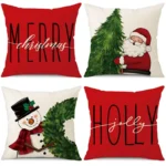 45cm Merry Christmas Cushion Cover Pillowcase 2024 Christmas Decorations for Home Ornament - Image 5