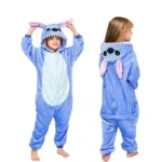 Disney Lilo Stitch Pajamas Children Cartoon Plush Kigurumi Onesies