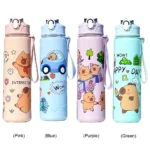 700ml Capybara Cute Water Cup with Straw & Handle Kawaii Travel Water Bottle Large Capacity Drinking Bottle for Fitness Sports - Image 7