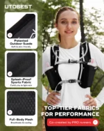 4Pcs UTOBEST 5L Running Vest with 1.5L Hydration Reservoir 500ml Bottle Set Ultralight Multi-Pocket Outdoor Vest for Camping - Image 14