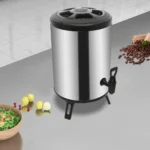 8L Stainless Steel Insulated Beverage Dispenser, Hot & Cold Beverage Dispenser with Faucet Tripod for Coffee Tea Water Milk Soup - Image 7