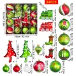 34/12/9pcs Grinch Christmas Ball Decorations Green Monster Xmas Tree Ornaments Green Painted Xmas Ball Set Christmas Home Decor - Image 9
