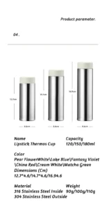 120/150/180ml mini 316 Stainless Steel Portable Thermos Cup Vacuum Thermal Insulation Pocket Cup Small Water Bottle for Espresso - Image 16