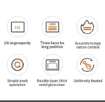 Smart air fryer oven 26L 13L Large Capacity Electric Air Fryers Visible Window Household Kitchen Deep Fryer without Oil EU 220V - Image 8